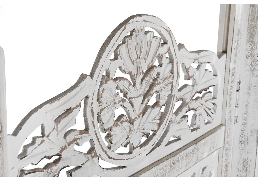 Παραβάν DKD Home Decor Λευκό Ξύλο από Μάνγκο Ξύλο MDF 150 x 2 x 180 cm