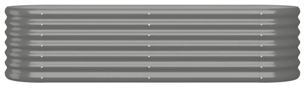 Ζαρντινιέρα Υπερυψωμένη Γκρι 152x40x36 εκ. Ατσάλι Ηλεκτρ. Βαφή - Γκρι