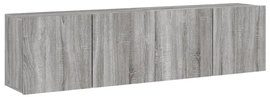 vidaXL Ντουλάπια Τοίχου Τηλεόρασης 2 Τεμ. Γκρι Sonoma 80 x 30 x 41 εκ.