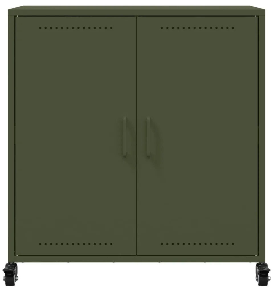 vidaXL Ντουλάπι Πράσινο Λαδί 68x39x72 εκ. από Ατσάλι