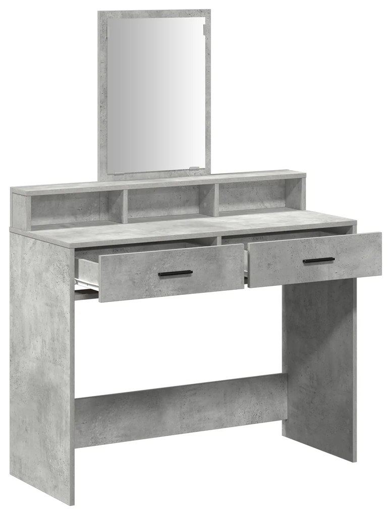 vidaXL Τουαλέτα με Συρτάρια Γκρι Σκυρόδεμα 100x41x140 εκ.