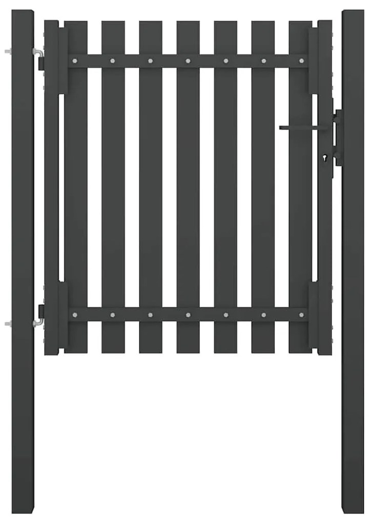 vidaXL Πύλη Κήπου Ανθρακί 100x75 εκ. από Ατσάλι