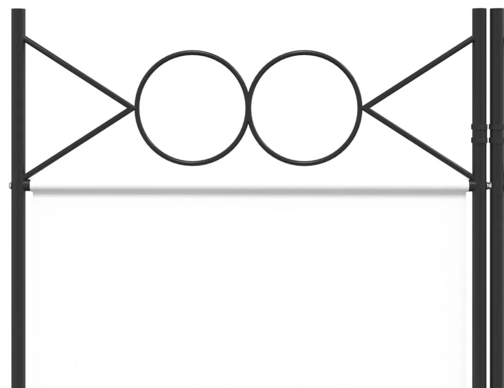 Διαχωριστικό Δωματίου με 4 Πάνελ Λευκό 160x200 εκ. από Ύφασμα - Λευκό