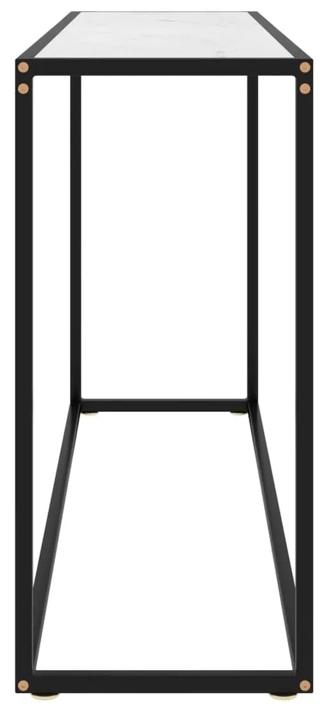 vidaXL Τραπέζι Κονσόλα Λευκό 120 x 35 x 75 εκ. από Ψημένο Γυαλί