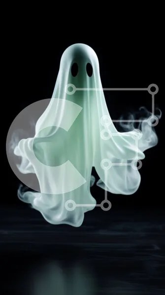 Intra Συλλεκτικό Ξύλινο Παζλ Plywood  4mm - Scary Halloween Ghost with Smoke Σε Ξύλινο Κουτί - Διαστάσεις: 10x10 cm – 25 κομμάτια