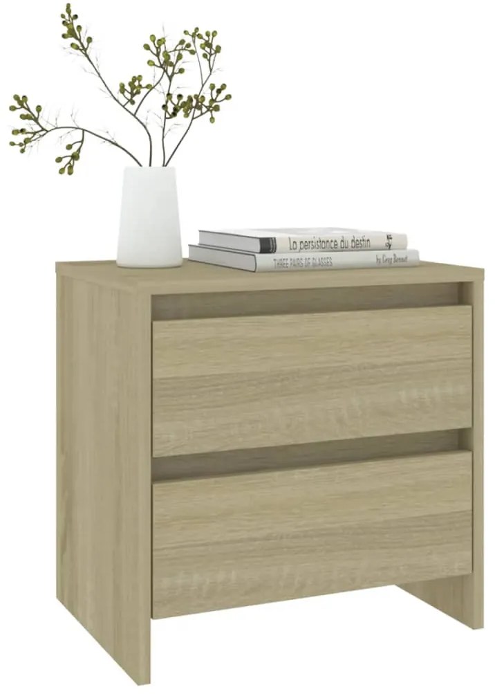 vidaXL Κομοδίνο Sonoma Δρυς 45x34,5x44,5 εκ. από Επεξεργασμένο Ξύλο