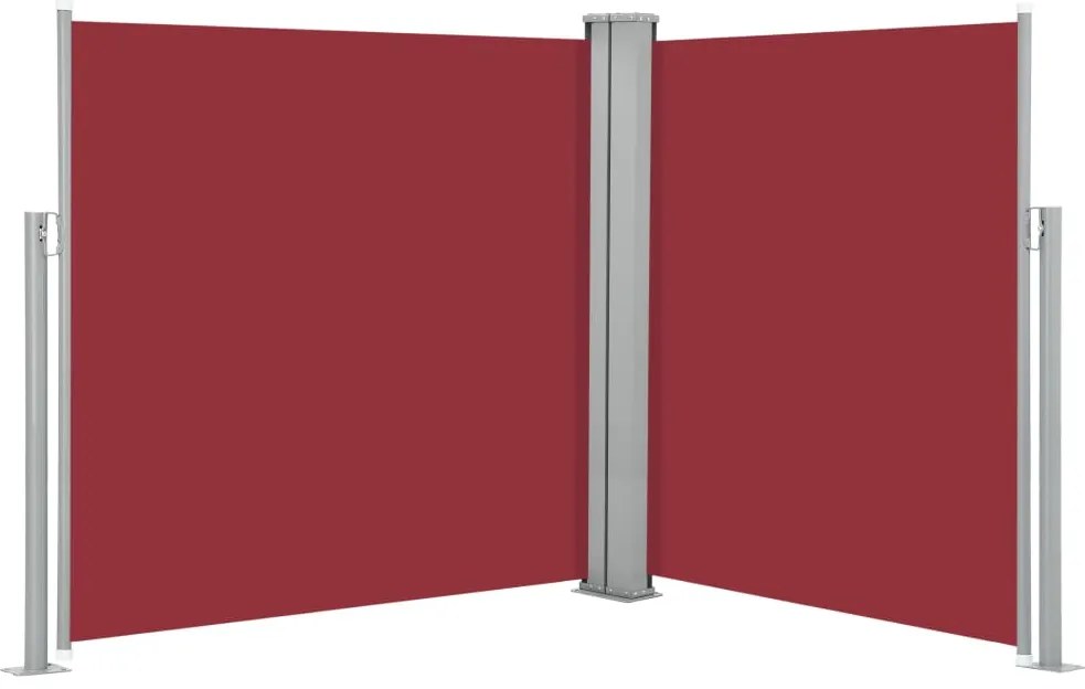 vidaXL Σκίαστρο Πλαϊνό Συρόμενο Κόκκινο 140 x 600 εκ.
