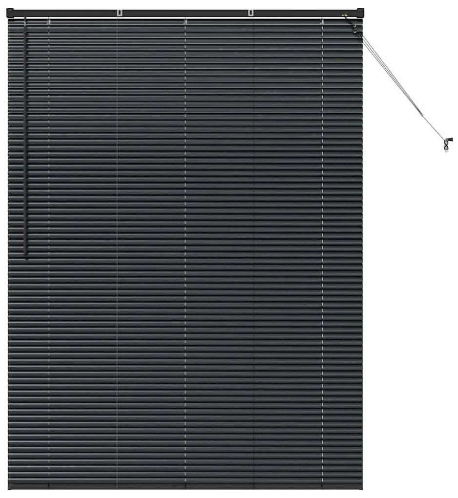 vidaXL Ρολό Παραθύρου με κουρτίνες Μαύρο Αλουμίνιο