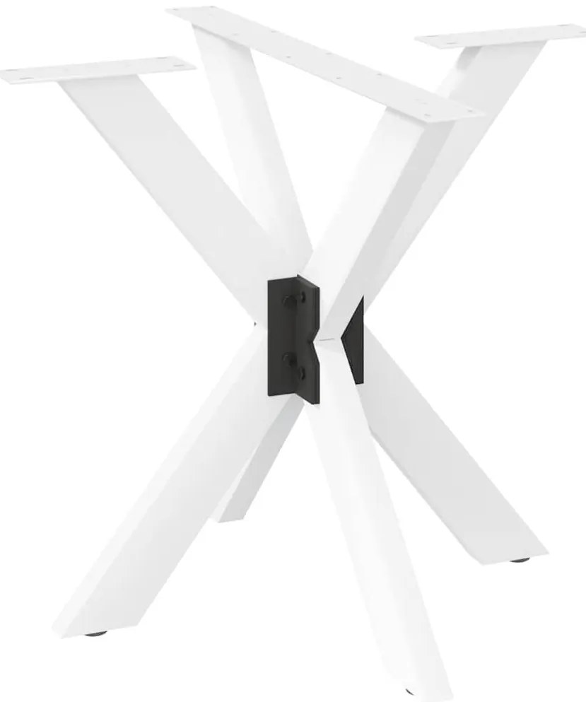 Τραπεζαρία με Πόδια σε Σχήμα Αράχνης Λευκό 85x85x(72-73) εκ. Ατσάλι