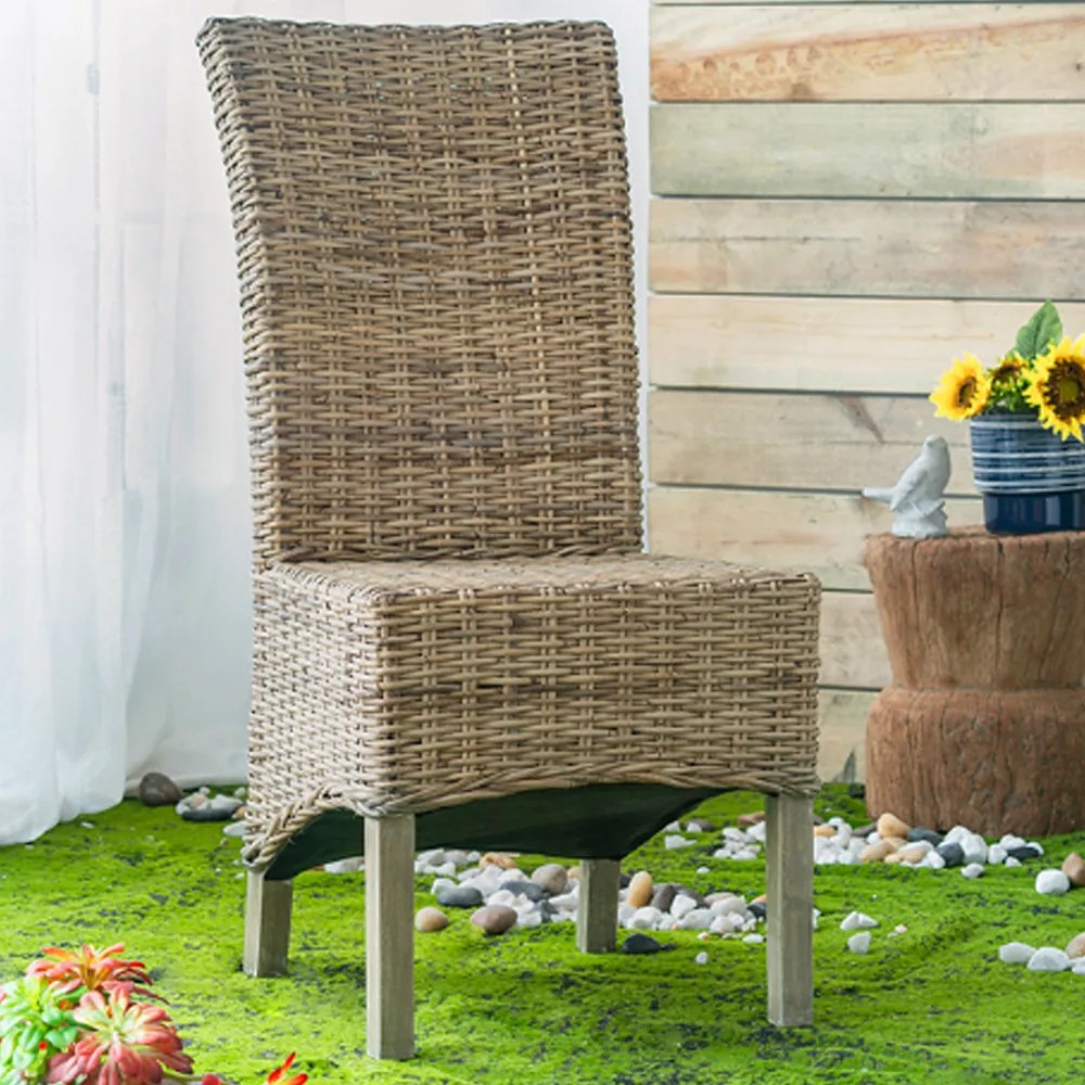 Artekko Rattan Καρέκλα Ξύλο Ρατάν σε Φυσική Απόχρωση (48x62x103)cm