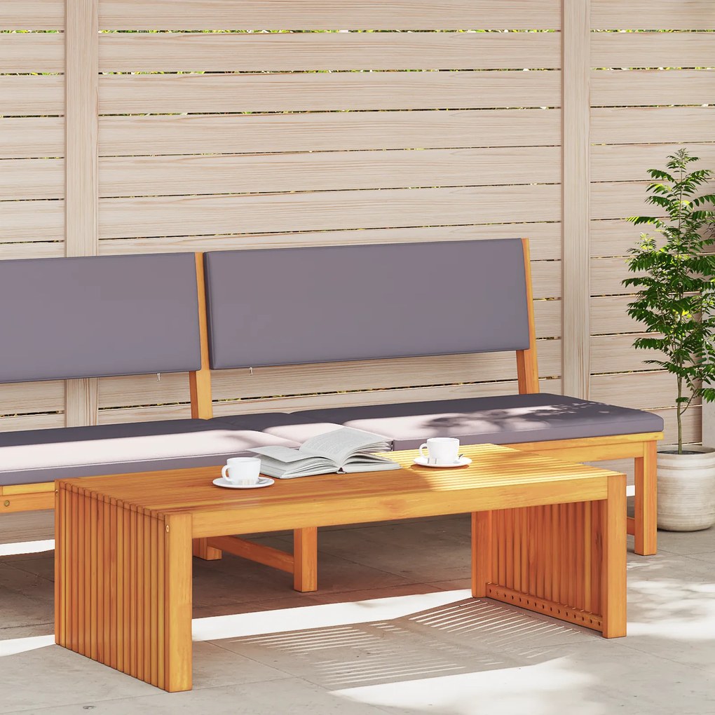 vidaXL Τραπέζι Καφέ Κήπου 110x55x35 εκ. Συμπαγές Ξύλο Ακακίας
