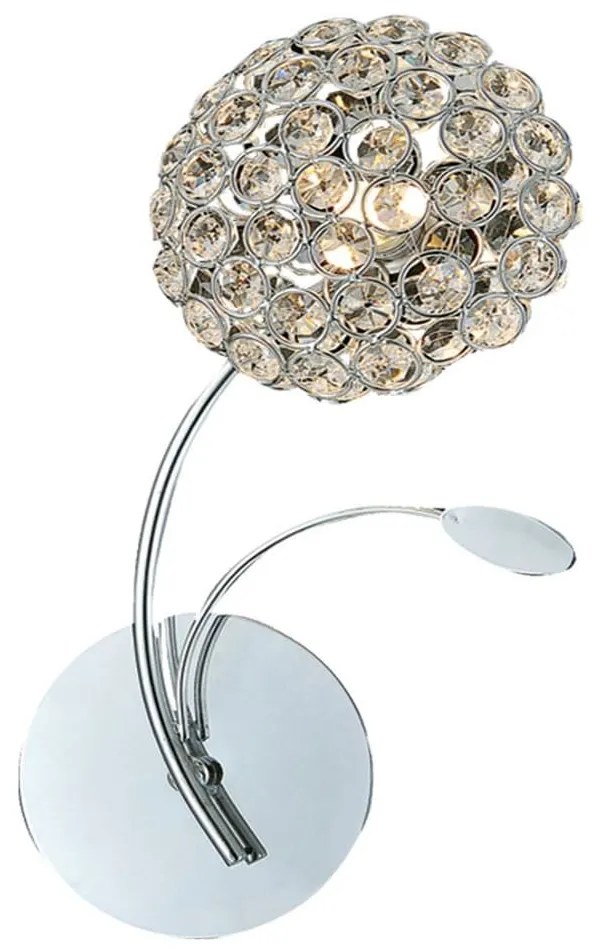 Φωτιστικό Τοίχου - Απλίκα 77-2240 B-072980/1 Bella Chrome Homelighting Glass