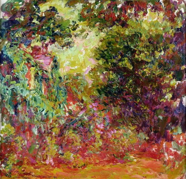 Αναπαραγωγή The Artist's House from the Rose Garden (1922–24), Claude Monet