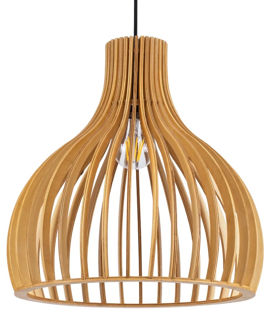 01697 GloboStar® GLOBOSTAR® SCANDINAVIA 01697 Boho Κρεμαστό Φωτιστικό Οροφής με Ντουί 1 x E27 AC 220-240V IP20 - Μπεζ Καφέ - Μ35 x Π35 x Υ35cm