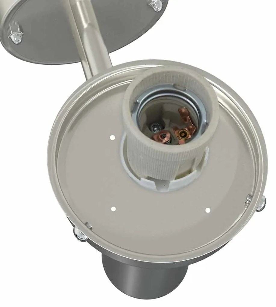 vidaXL Εξωτερικά Φωτιστικά Τοίχου 2 pcs Ασημί 28 x 25 x 38 εκ