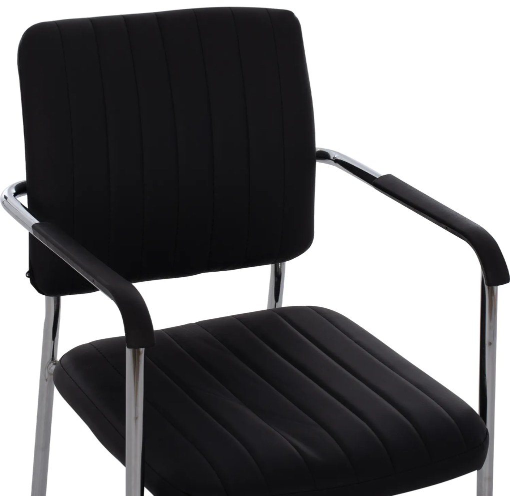ΚΑΡΕΚΛΑ QUESTA ΜΕ ΜΠΡΑΤΣΑ HM1070.01 ΜΑΥΡΗ 56,5x59x85 cm - 0520534 - HM1070.01