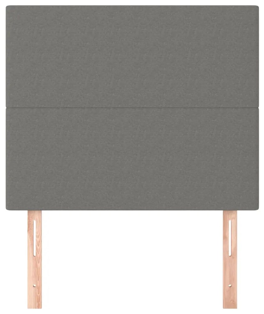 vidaXL Κεφαλάρια Κρεβατιού 2 τεμ. Σκ. Γκρι 80 x 5 x 78/88εκ.Υφασμάτινο