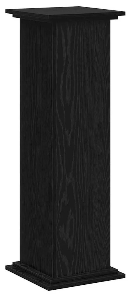 vidaXL Βάση φυτών Μαύρη δρυς 33 x 33 x 100 cm Επεξεργασμένο ξύλο