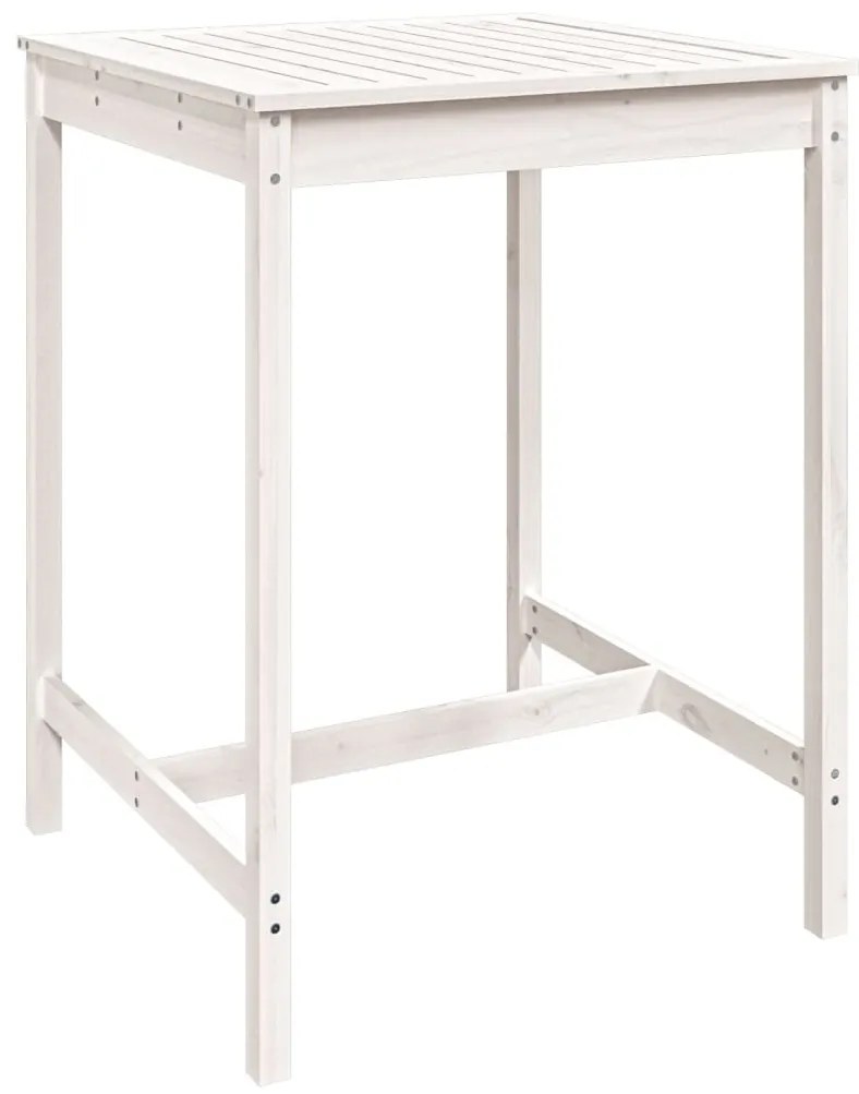 vidaXL Σετ Επίπλων Μπαρ 3 Τεμαχίων Λευκό από Μασίφ Ξύλο Πεύκου