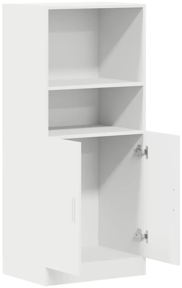 Στήλη Κουζίνας Λευκή 57x41,5x131,5 εκ. από Επεξεργασμένο Ξύλο - Λευκό
