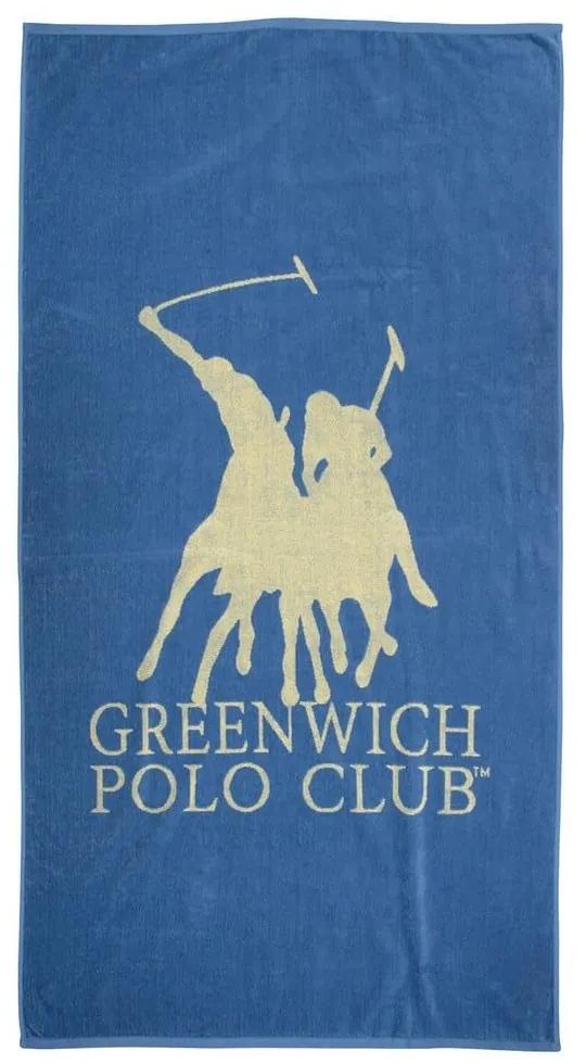 Πετσέτα Θαλάσσης 3851 Blue-Yellow Greenwich Polo Club Θαλάσσης 90x170cm 100% Βαμβάκι