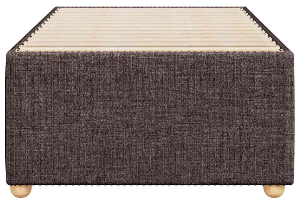 vidaXL Σκελετός Κρεβατιού Χωρίς Στρώμα Σκ. Καφέ 90x200 εκ. Υφασμάτινο