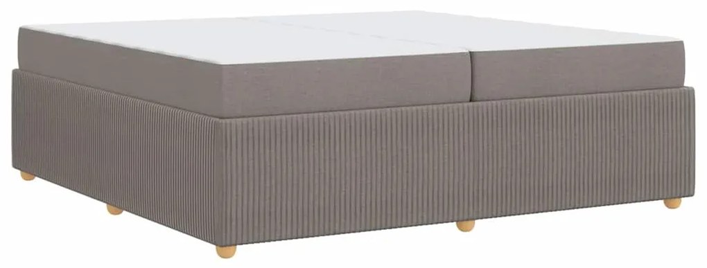 vidaXL Σκελετός κρεβατιού με στρώμα Taupe 200 x 200 cm ύφασμα