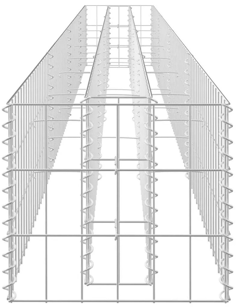 vidaXL Συρματοκιβώτιο-Γλάστρα Υπερυψωμένη 360x30x30 εκ. Γαλβ. Χάλυβας