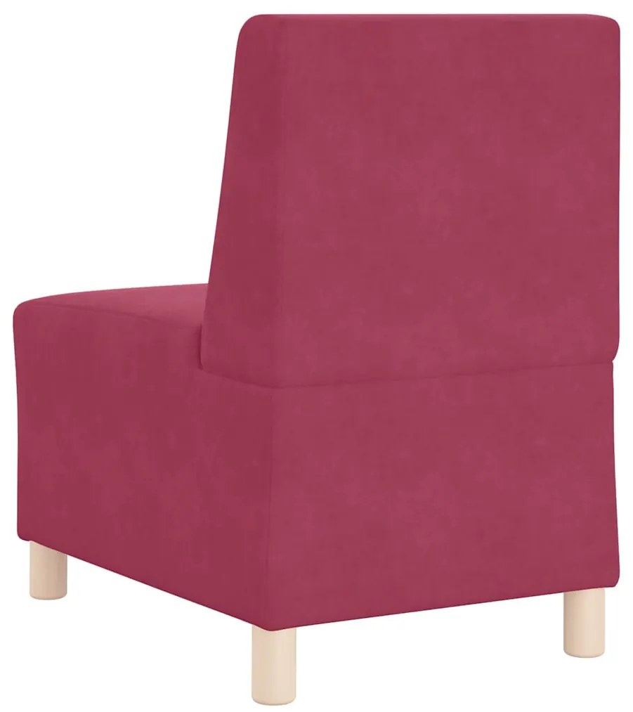 vidaXL Μοναδικός Καναπές χωρίς Χερούλια 3 pcs Κόκκινο 55 x 74 x 82 εκ.