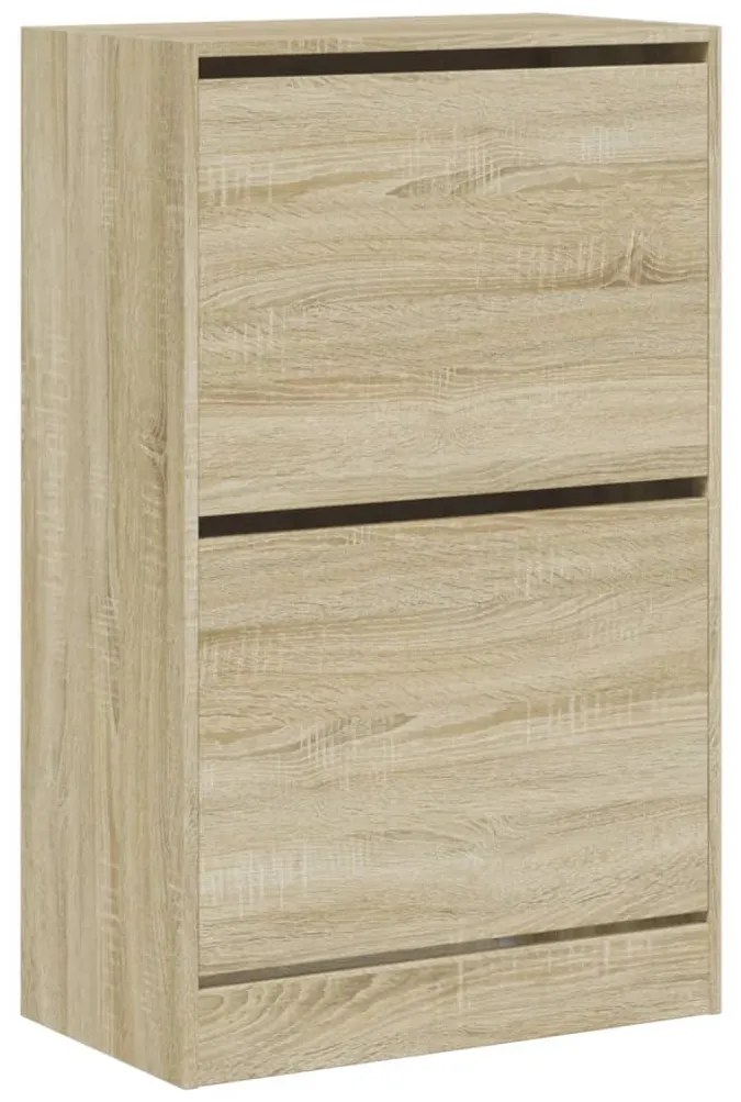 vidaXL Παπουτσοθήκη Sonoma Δρυς 60x34x96,5 εκ. από Επεξεργασμένο Ξύλο