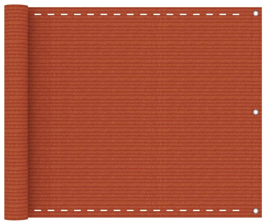Διαχωριστικό Βεράντας Πορτοκαλί 75 x 400 εκ. από HDPE