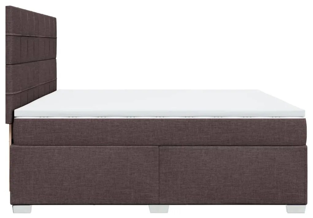 ΚΡΕΒΑΤΙ BOXSPRING ΜΕ ΣΤΡΩΜΑ ΣΚΟΥΡΟ ΚΑΦΕ 200X200 ΕΚ. ΥΦΑΣΜΑΤΙΝΟ 3292898