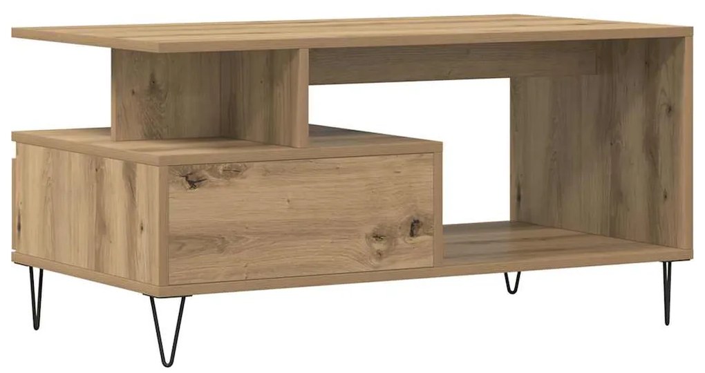 vidaXL Τραπεζάκι Σαλονιού τεχνίτης Δρυς 90x49x45 εκ. Επεξεργασμ. Ξύλο