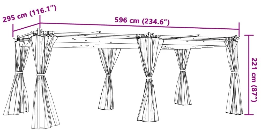 ΚΙΟΣΚΙ ΜΕ ΚΟΥΡΤΙΝΕΣ TAUPE 6X3 Μ. ΑΤΣΑΛΙΝΟ 4003922