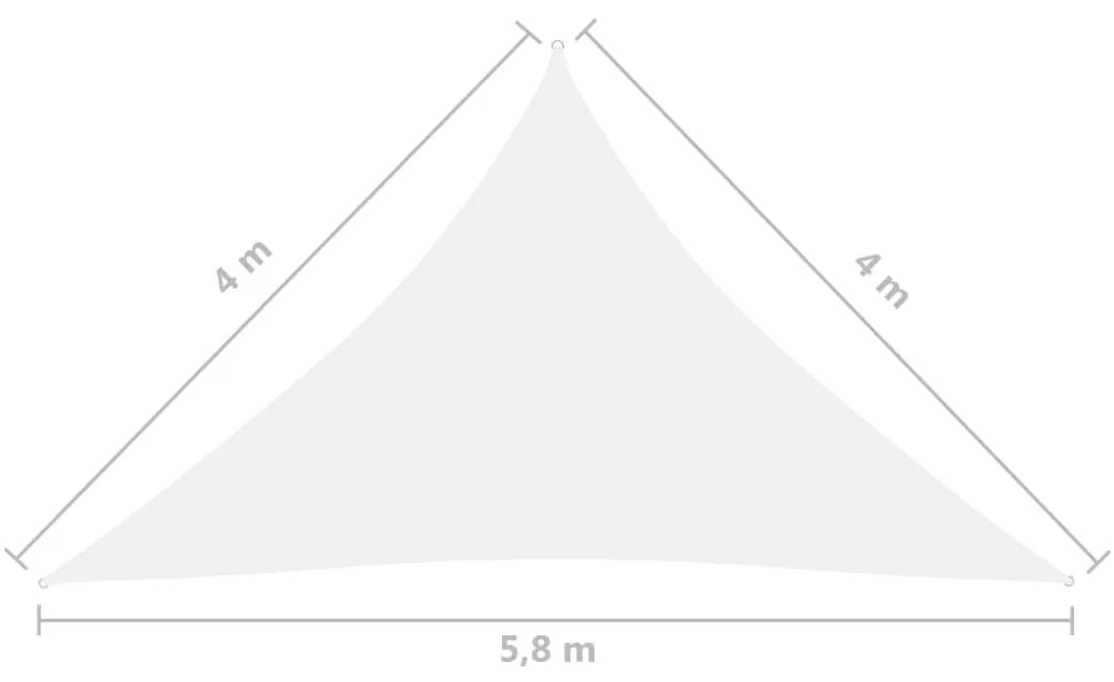 Πανί Σκίασης Τρίγωνο Λευκό 4 x 4 x 5,8 μ. από Ύφασμα Oxford - Λευκό