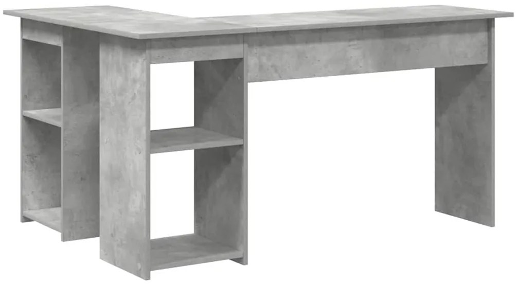 vidaXL Γραφείο Σκυρόδεμα Γκρι 142 x 102 x 73 εκ Επεξεργασμένο ξύλο