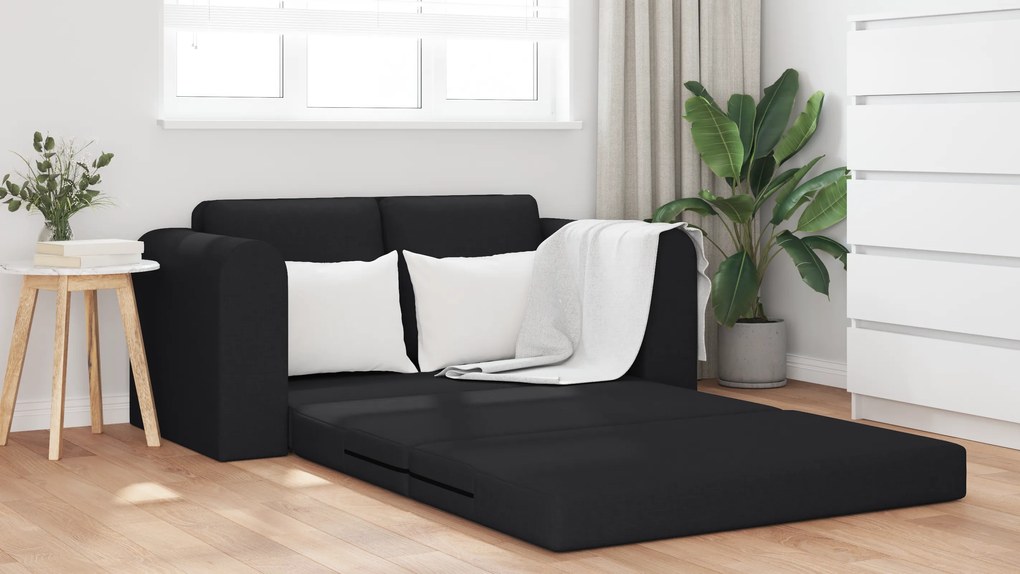 vidaXL Καναπές Κρεβάτι 2 σε 1 Μαύρος 148x71x83 εκ.