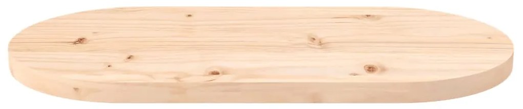 vidaXL Επιφάνεια Τραπεζιού Οβάλ 80x40x2,5 εκ. από Μασίφ Ξύλο Πεύκου