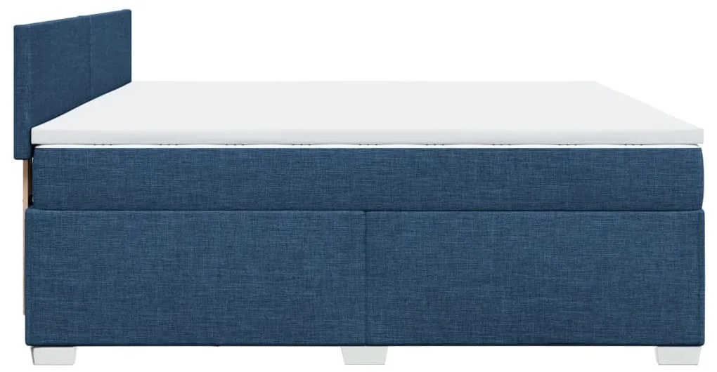 ΚΡΕΒΑΤΙ BOXSPRING ΜΕ ΣΤΡΩΜΑ ΜΠΛΕ 200X200 ΕΚ. ΥΦΑΣΜΑΤΙΝΟ 3285994