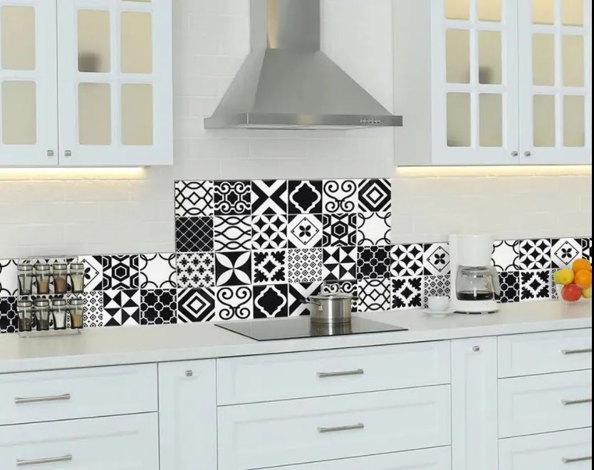 Πάνελ εστίας Ango B & W Azulejos