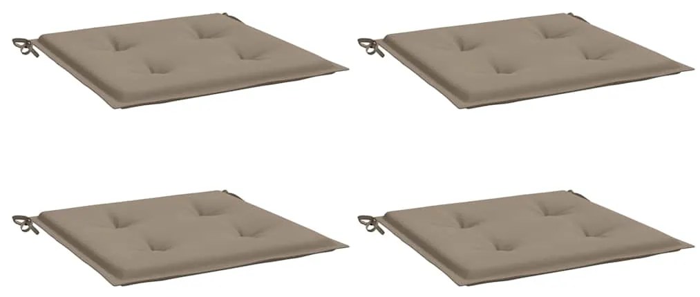 vidaXL Μαξιλάρια Καρέκλας Κήπου 4 τεμ. Taupe 50x50x3 εκ. Oxford Ύφασμα