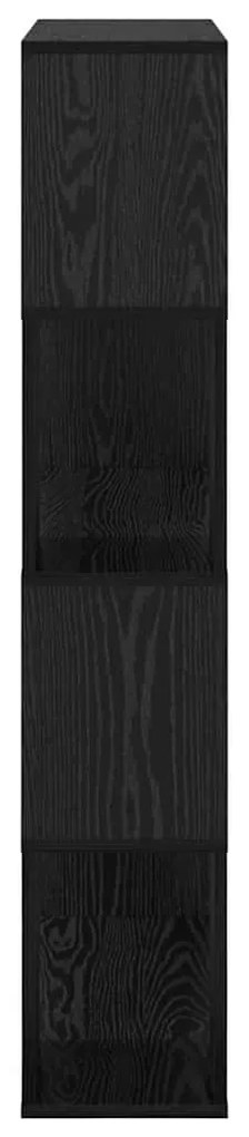 vidaXL Κέντρο ψυχαγωγίας Μαύρο 80 x 24 x 124 εκ Επεξεργασμένο ξύλο
