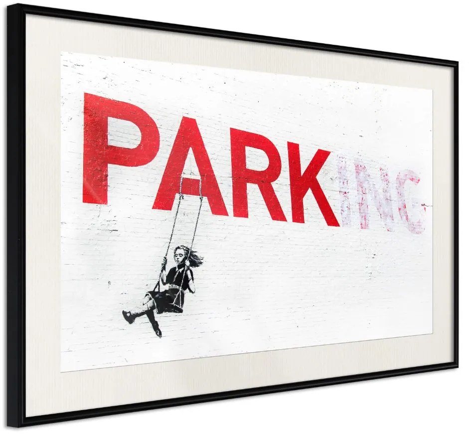 Αφίσα - Banksy: Park(ing) - 90x60 - Μαύρο - Με πασπαρτού