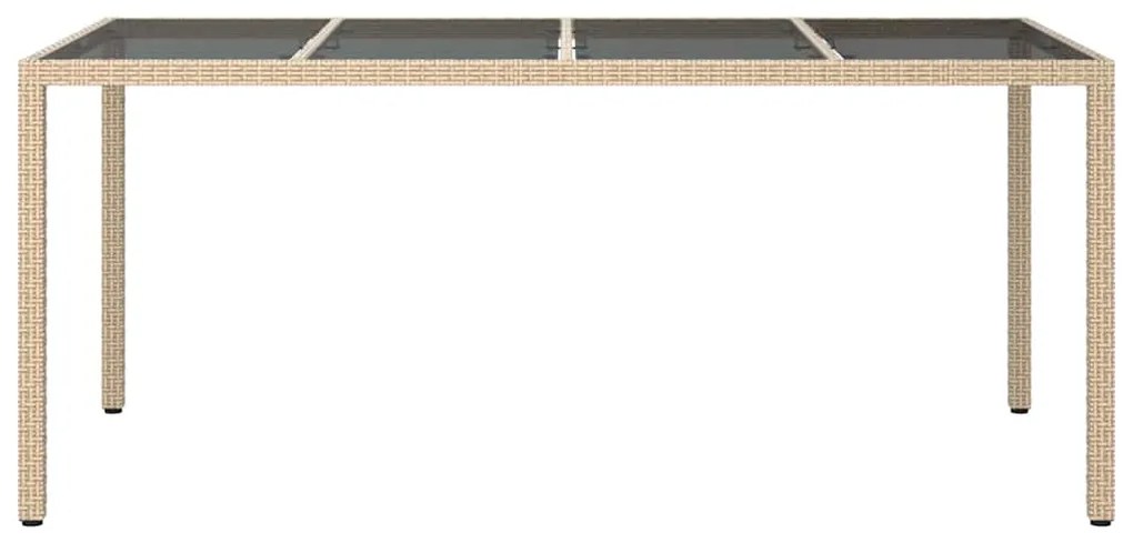 vidaXL Τραπέζι Κήπου για Φαγητό Μπεζ 190 x 90 x 75 cm Πολυ ράταν