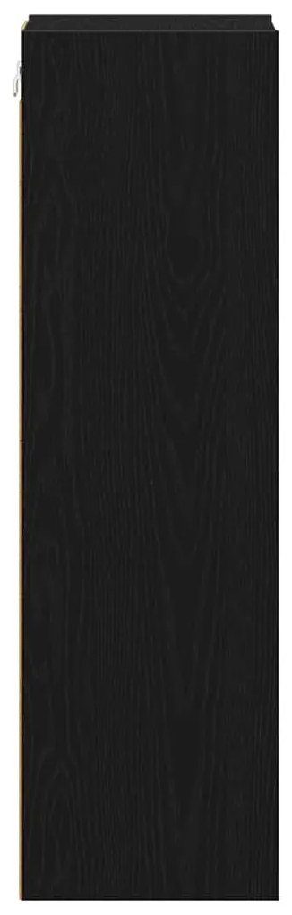 vidaXL Κρεμαστό ντουλάπι με αποθήκευση Μαύρη Οξυά 20 x 29,5 x 100 εκ.