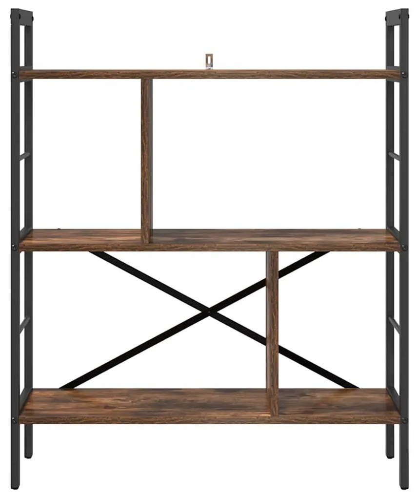 vidaXL Ράφι Βιβλίων Καπνιστό Δρύς 75 x 30 x 91 εκ. Επεξεργασμένο ξύλο