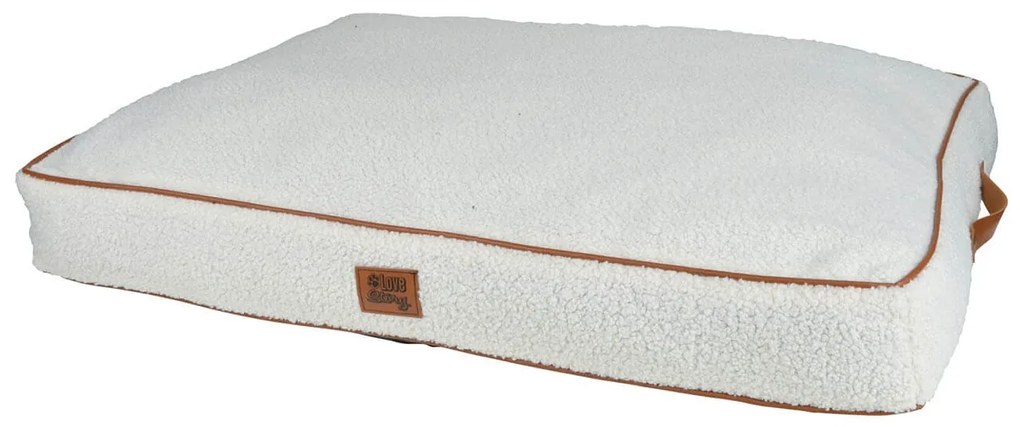Κρεβάτι για σκύλο Wooly LoveStory με αφαιρούμενο κάλυμμα και διαστάσεις 80x60x10cm - S/M