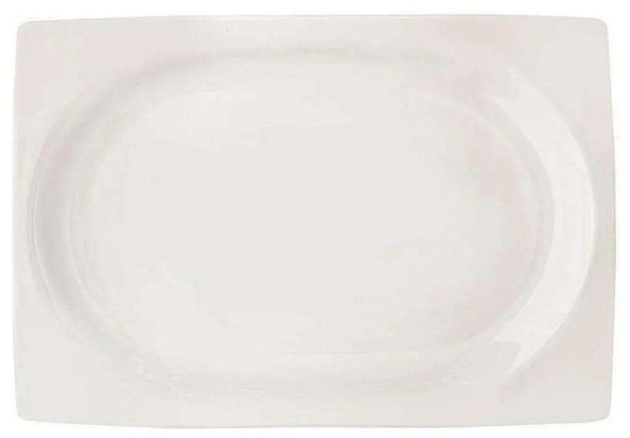 Πιατέλα Σερβιρίσματος Ορθογώνια Quadro Off 55.300.07 34cm White Cryspo Trio Porcelain