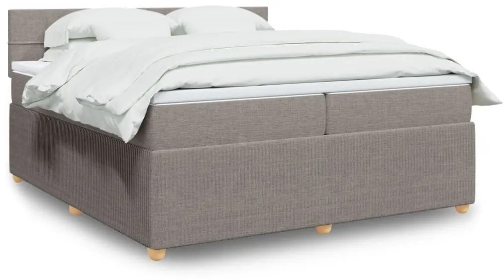 ΚΡΕΒΑΤΙ BOXSPRING ΜΕ ΣΤΡΩΜΑ TAUPE 200X200 ΕΚ. ΥΦΑΣΜΑΤΙΝΟ 3287567