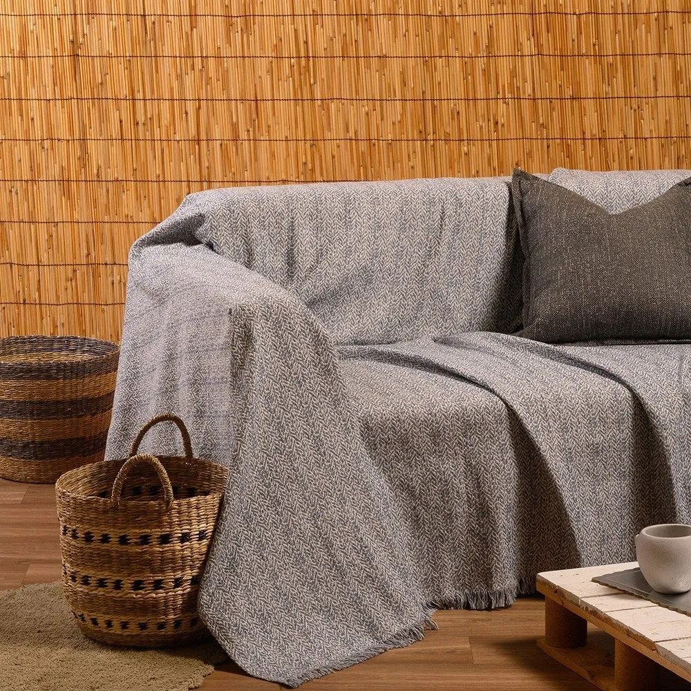 Ριχτάρι Ophelia Blue Melinen Διθέσιο 180x250cm Cotton-Polyester